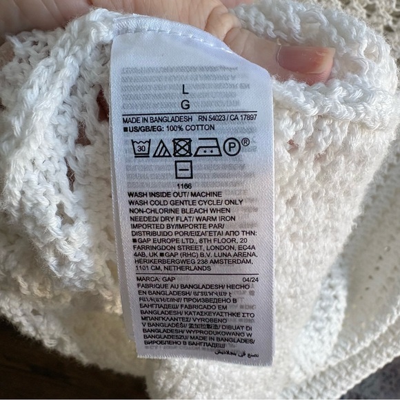 GAP White Crochet Crewneck Sweater - Picture 6 of 6
